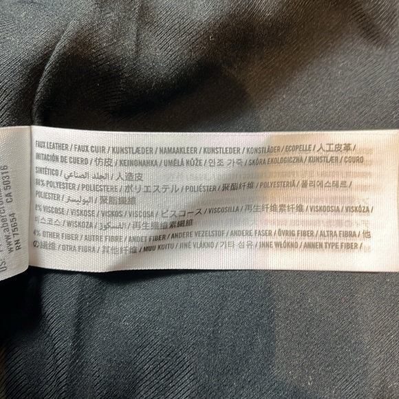 Abercrombie black,vegan leather jacket - Picture 4 of 4